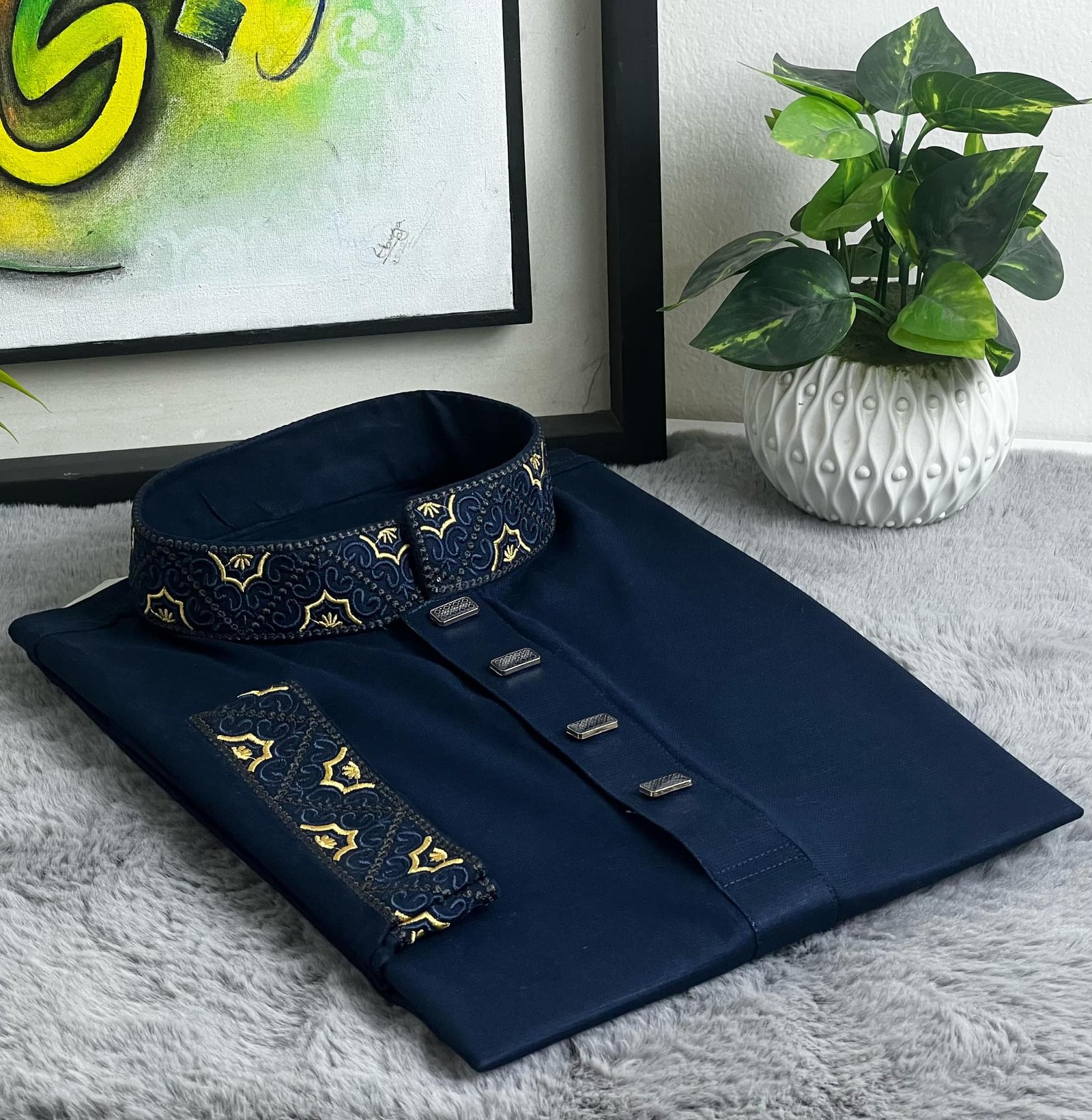 481503116_122143222640564368_991066745128802755_n New Eid Collection Panjabi - Blue - Image 1