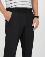 Premium Adjustable Formal Boot Cut Pant - Black - Image 4