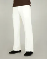 Premium Adjustable Formal Boot Cut Pant - White - Image 2