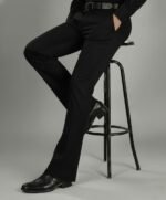 Premium Adjustable Formal Boot Cut Pant - Black