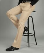 Premium Adjustable Formal Boot Cut Pant - Light Beige