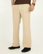 Premium Adjustable Formal Boot Cut Pant - Light Beige - Image 2