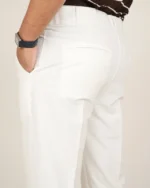 Premium Adjustable Formal Boot Cut Pant - White - Image 5