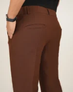 Premium Adjustable Formal Boot Cut Pant - Coffee - Image 4