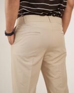 Premium Adjustable Formal Boot Cut Pant - Light Beige - Image 5